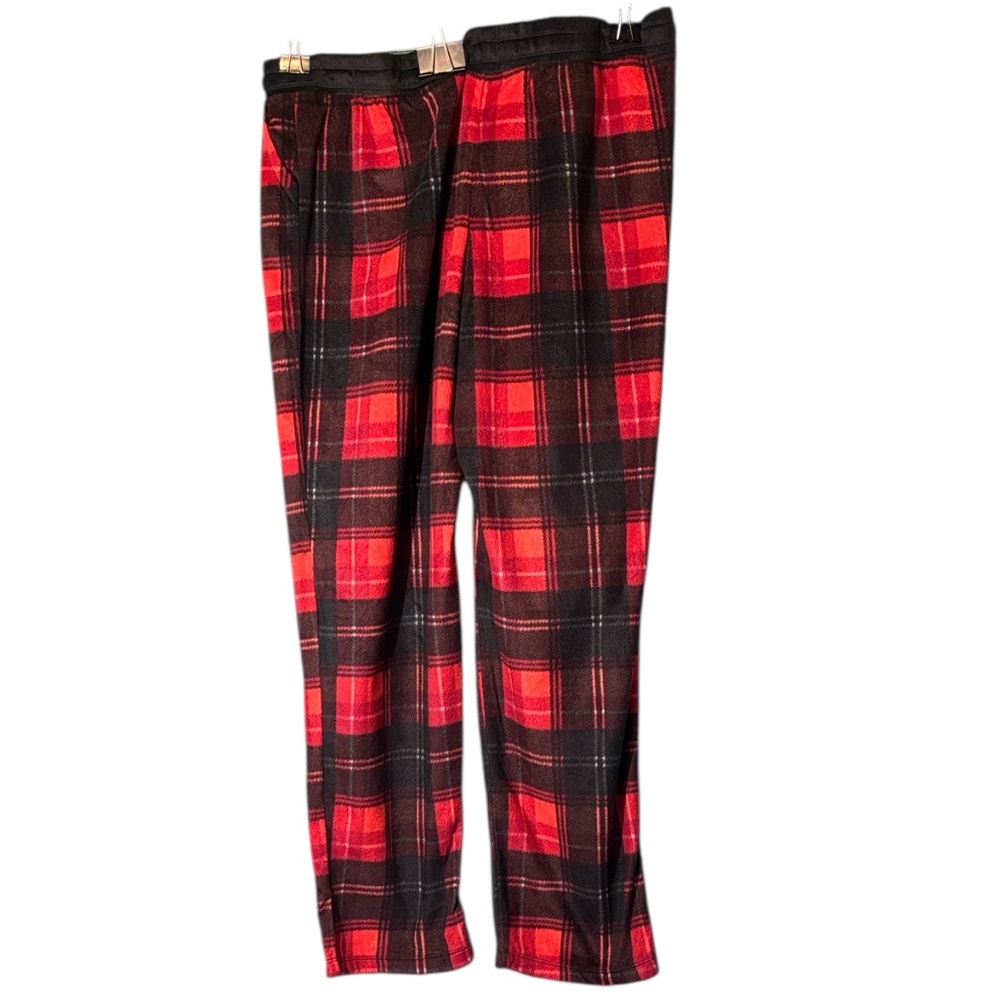 Cuddl Duds Red and Black Plaid Pants - Picture 3 of 10